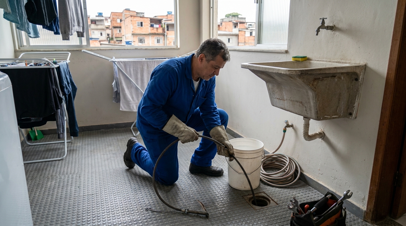 Desentupimento de Ralos Externos no Centro, Ponta Grossa‑PR