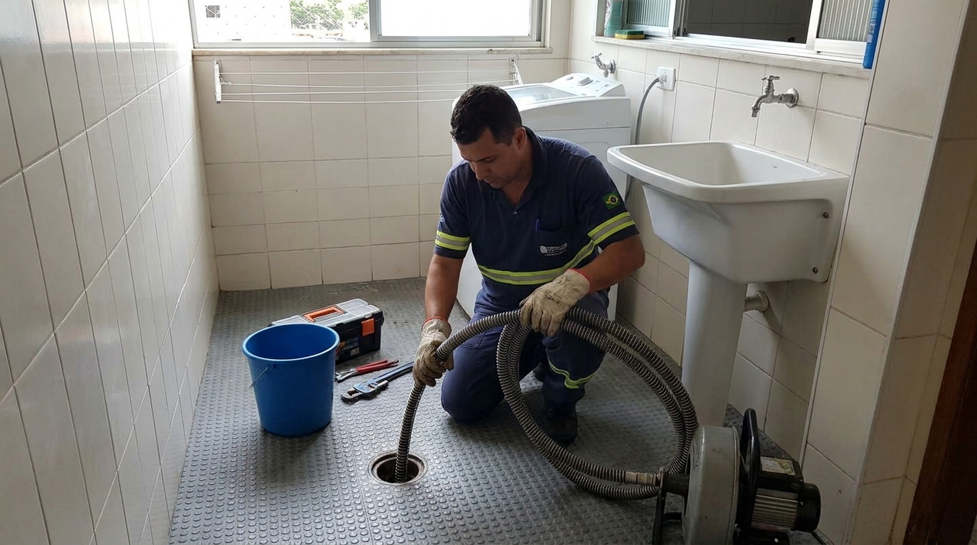 Desobstrução na Cozinha no Centro, Ponta Grossa‑PR